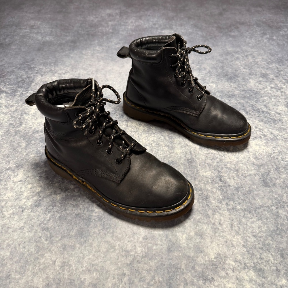 Vtg Dr Martens 939 Made in England Black Leather Boots UK 5 6 Women's US 7 8